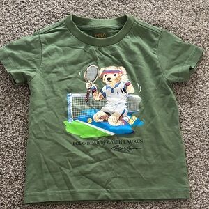 Ralph Lauren Polo Bear Tennis Graphic Tee - Green size 3